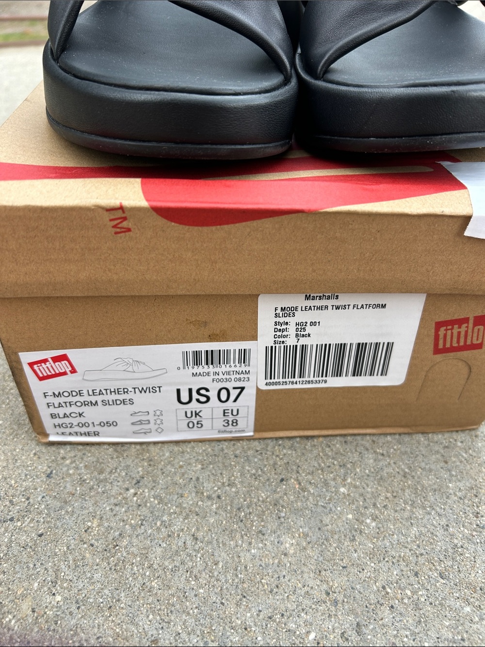 FitFlop F-MODE Leather-Twist Flatform Slides Black Sz 7 EUR 38 NEW - Picture 4 of 7